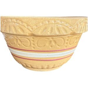 Vintage R.R.P. CO. ROBINSON RANSBOTTOM RED & WHITE BANDS #391 STONEWARE MIXING B